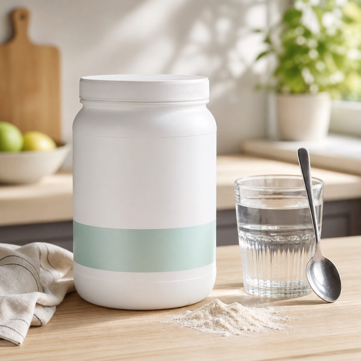 Day Raft after-meal powder, mixed with water